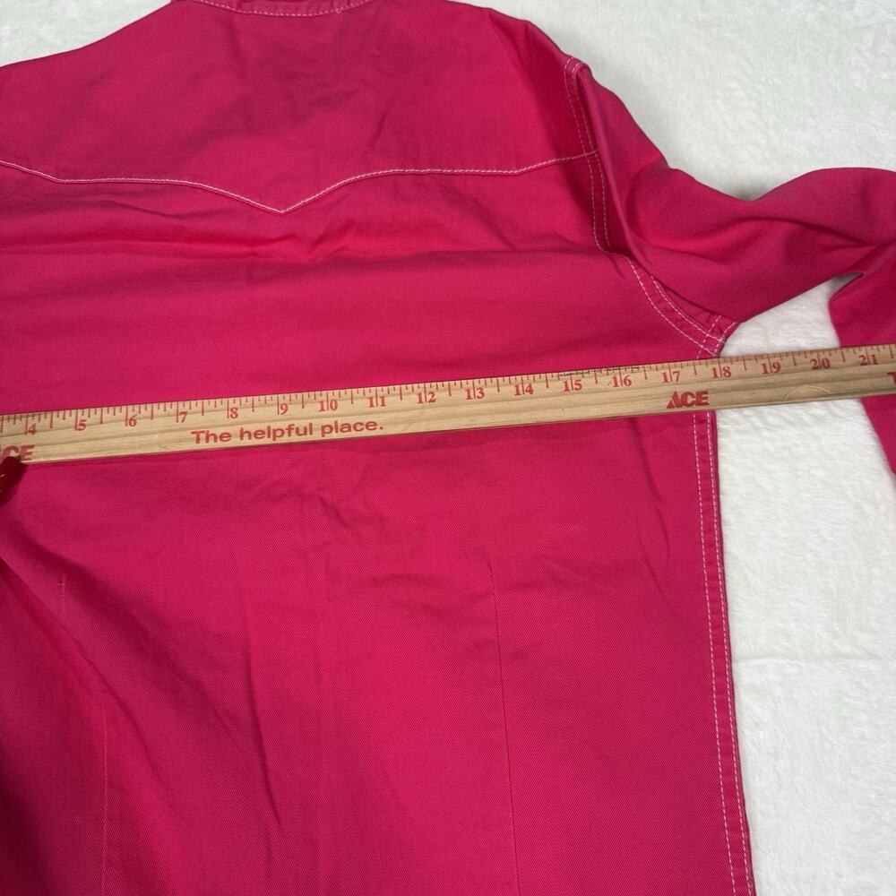 DENIMIST Cowboy Romper Hot Pink Magenta Women’s Size XS Western Pearl Snap - Picture 7 of 11
